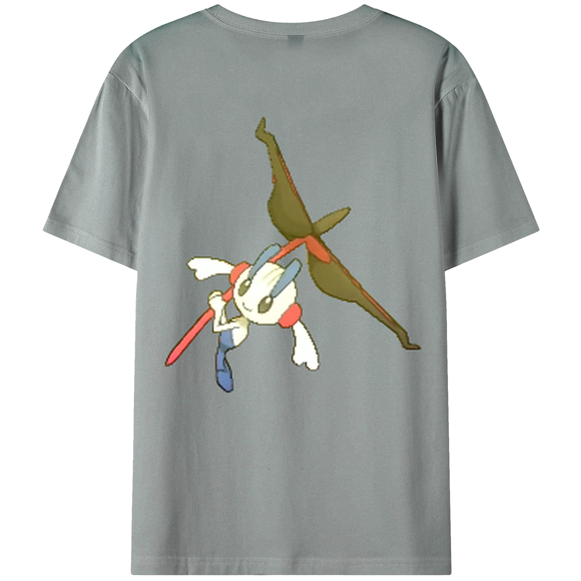 （画像用） ポケットモンスター Pokémon 綿100％ メンズ半袖Tシャツ（バックプリント） 通気性